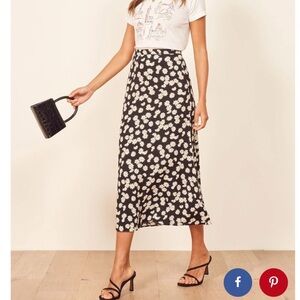 Reformation Bea Skirt Daisy Print - Size 6